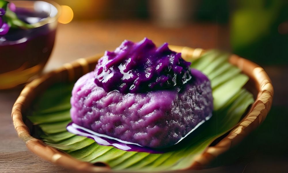 Ube Steamed Rice Cake Recipe